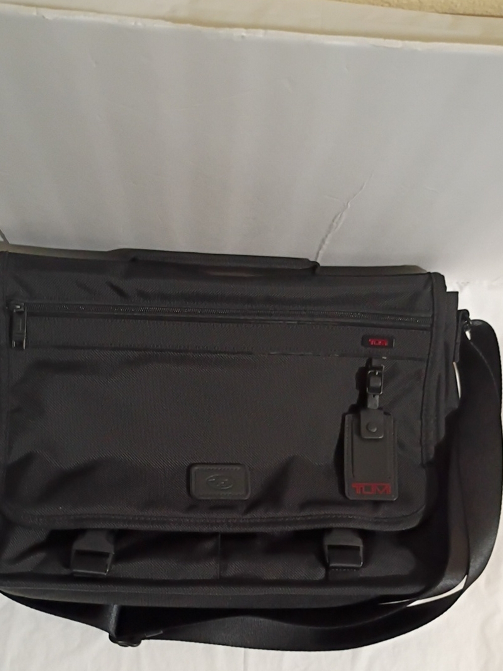 Tumi Black Subaru Nylon Messenger Bag with Adjustable Strap